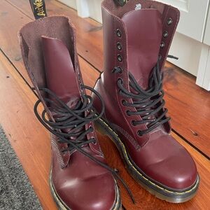 Dr. Martens Burgundy Combat Boots
